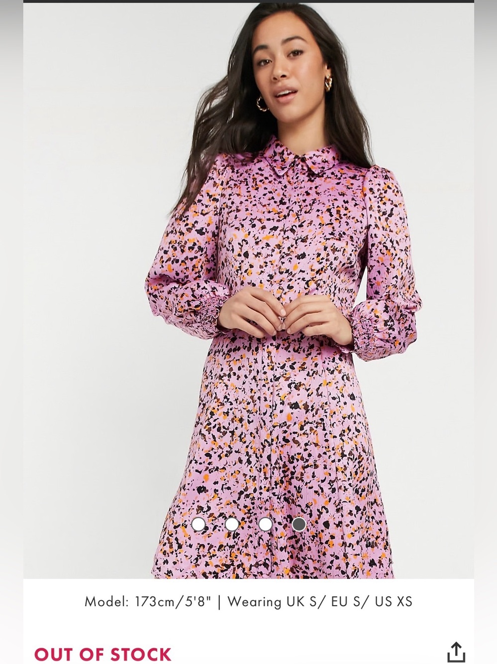 Vero Moda Long Sleeve Button Front Shirt Dress